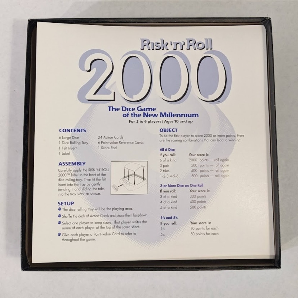 Vtg Parker Brothers Risk n Roll 2000 Vintage Dice Game Hasbro 41399 Complete Set - Picture 6 of 6